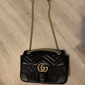 Designer Inspired Black GG purse